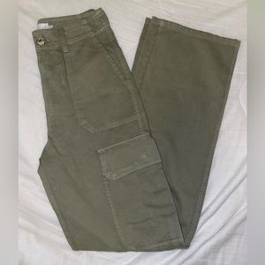 Zara High-Rise Straight-Fit TRF Cargo Trousers.